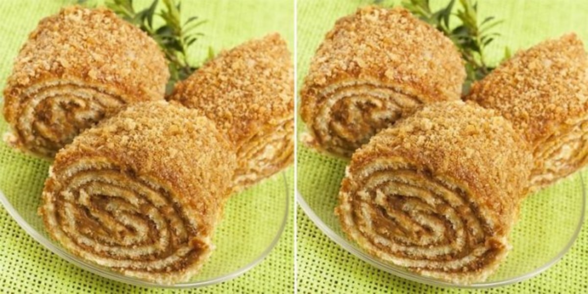 Hrnčeková orechová roláda s medom a škoricou