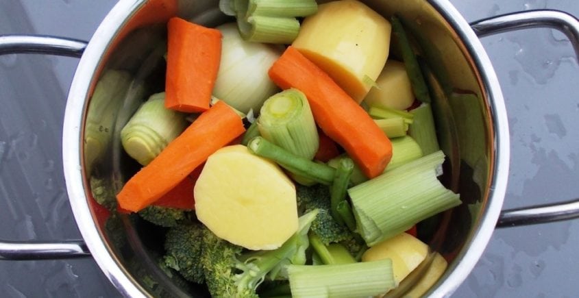Zeleninová polievka s mäsovými guličkami